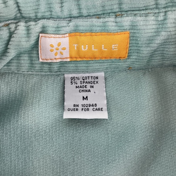 Anthropologie Tulle Mint Green Corduroy Jacket | Medium - Picture 11 of 12